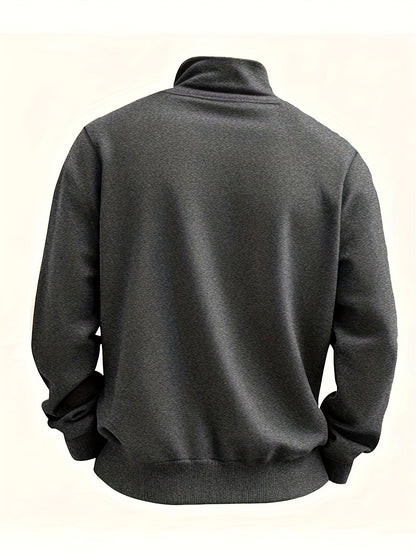 Half-Zip Pullover Herre – Klassisk Striktrøje med Lynlås