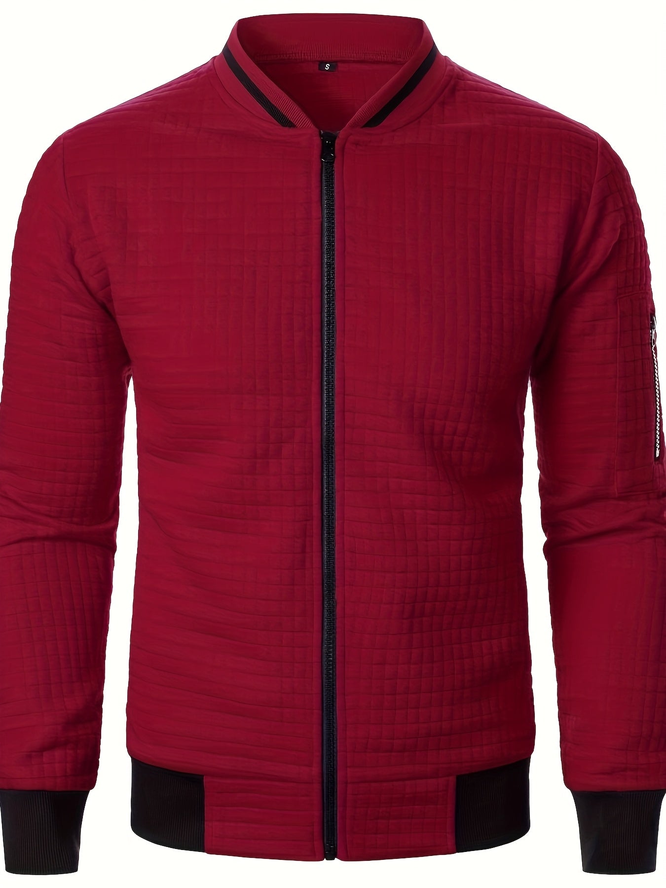 Raymond | Textured Zip-Up Bomber Jacket