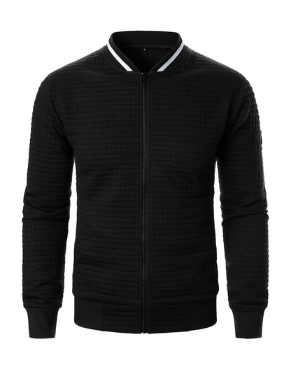 Raymond | Textured Zip-Up Bomber Jacket