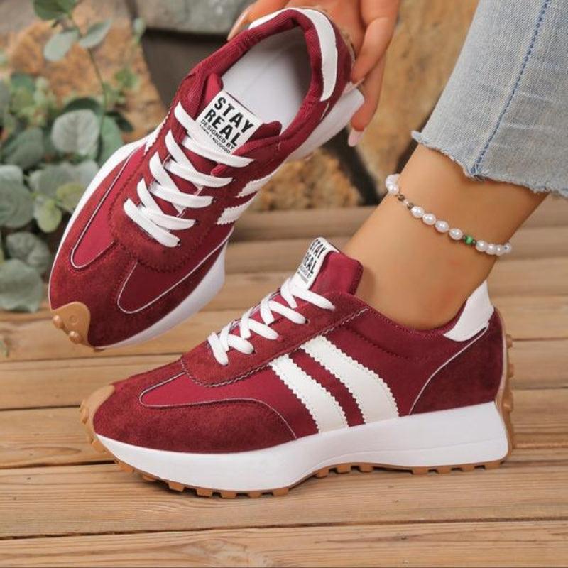 Grace | Afslappede Retro Dame Sneakers med Ruskindpaneler