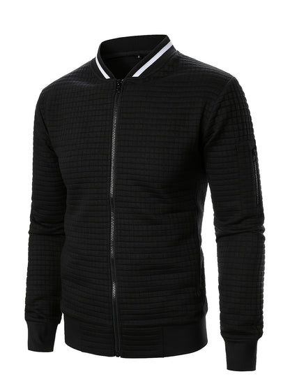 Raymond | Textured Zip-Up Bomber Jacket