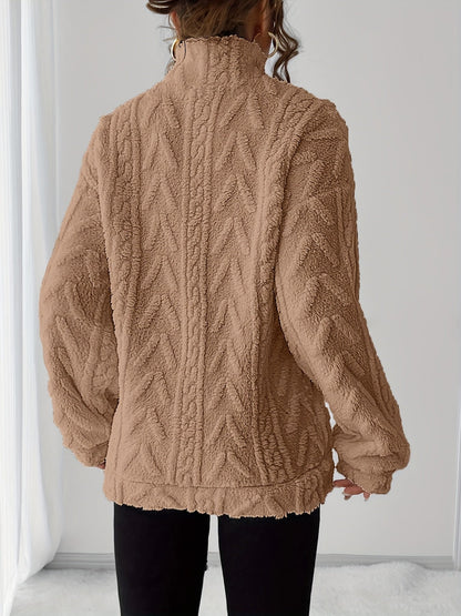 Tekstureret Striktrøje Dame – Afslappet Pullover