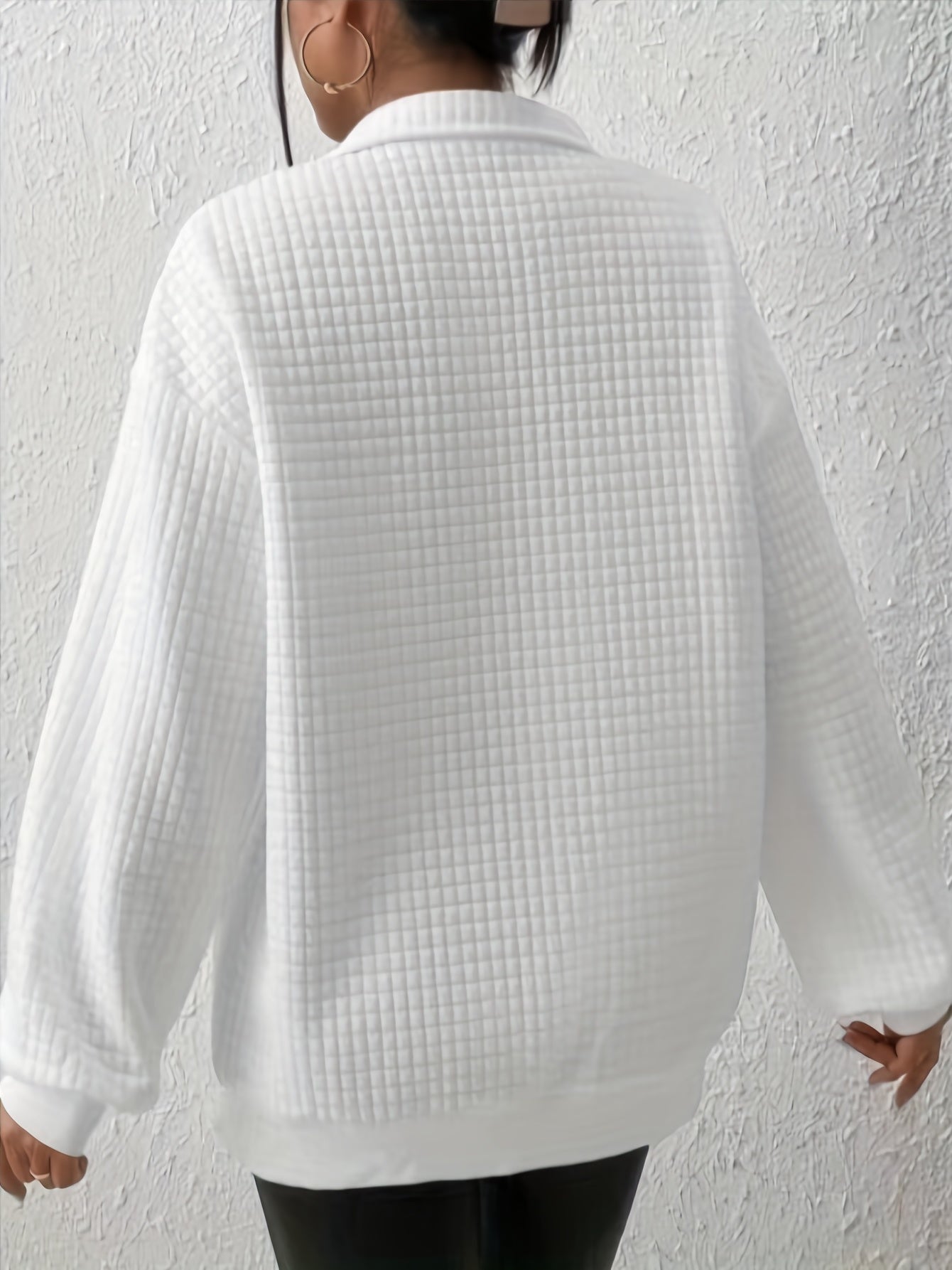 Quarter-Zip Pullover Dame – Striktrøje med Kort Lynlås