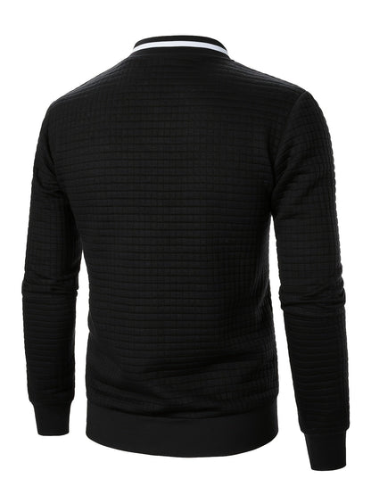 Raymond | Textured Zip-Up Bomber Jacket