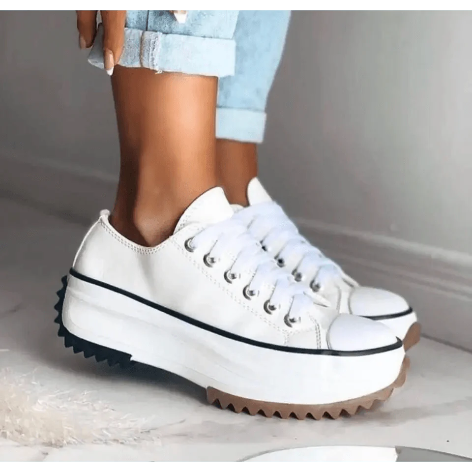 Robyn | Stilfulde Platform Dame Sneakers med Ruskindoverdel