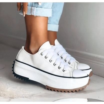 Robyn | Stilfulde Platform Dame Sneakers med Ruskindoverdel