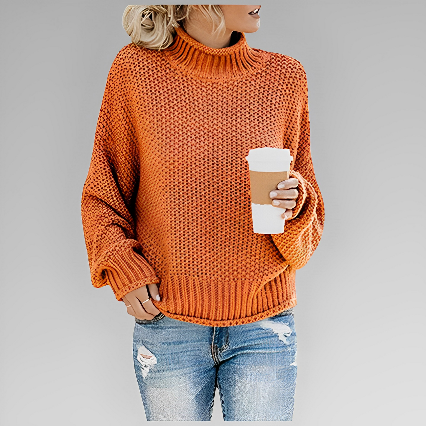 Vintertrøje Dame – Varm Strikpullover med Stilfuldt Design