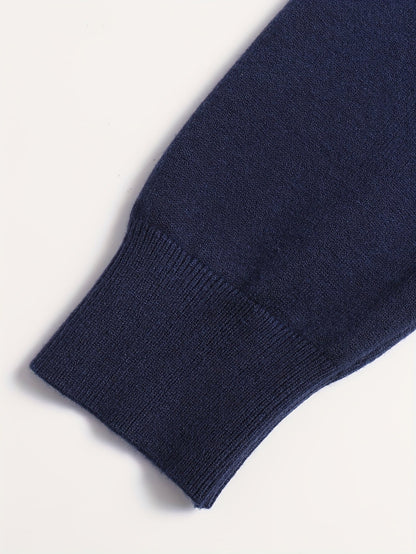 Striktrøje Herre – Pullover med høj hals og klassisk design til hverdag, arbejde og lag-på-lag i Sort og Hvid – Everett