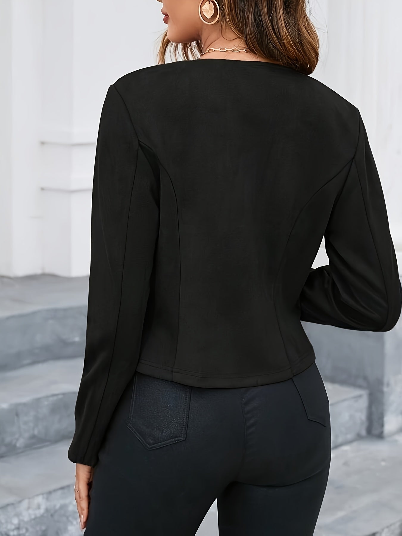 Kort Jakke Dame – Elegant Cropped Overgangsjakke