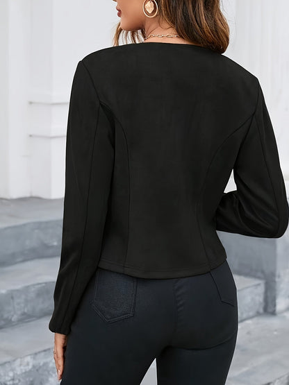 Kort Jakke Dame – Elegant Cropped Overgangsjakke