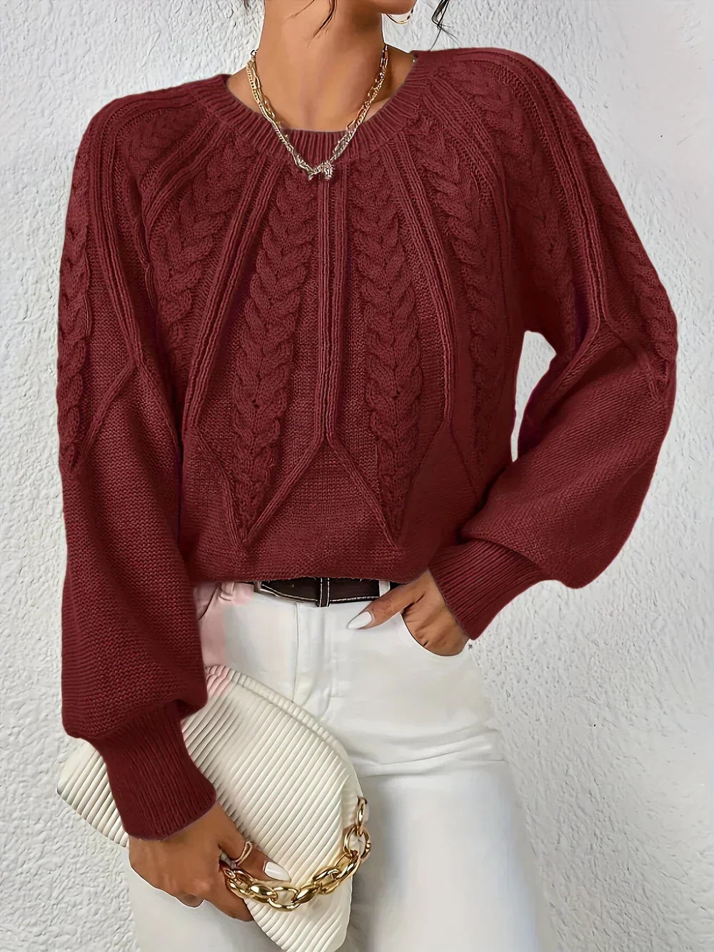 Striktrøje Dame – Moderne Pullover med Blød Pasform