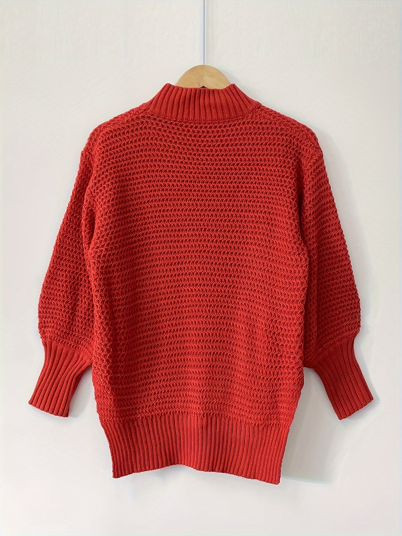 Striktrøje Dame – Pullover med tekstureret overflade og asymmetrisk design til hverdag, arbejde og lag-på-lag