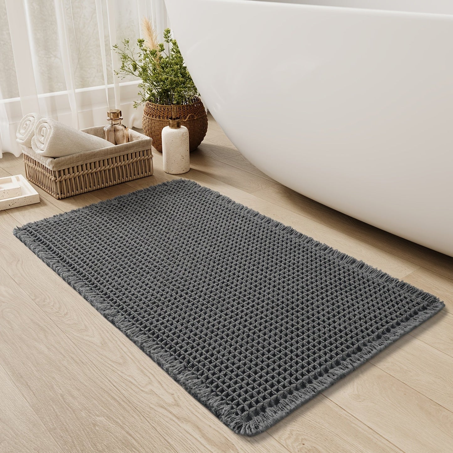 AbsorbEase | Skridsikker Bademåtte med Vaffeldesign 9