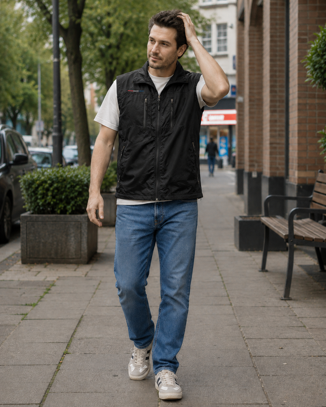 Outdoor Vest Herre – Multifunktionel Vest med Lynlås og Lommer