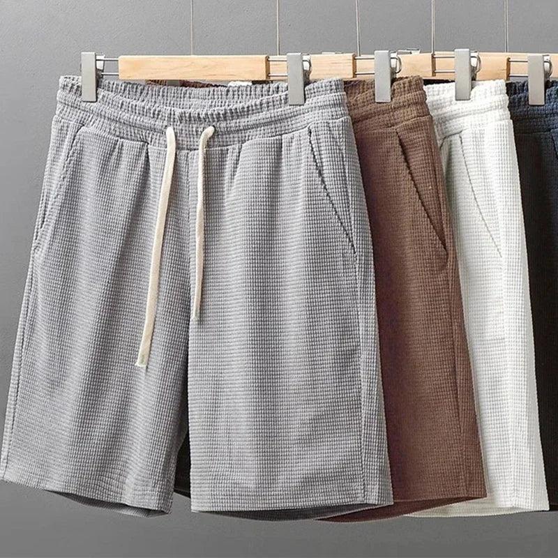 Shorts Herre – Waffle Knit Lounge Shorts med Snøre