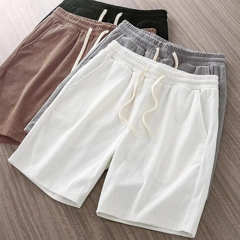 Shorts Herre – Waffle Knit Lounge Shorts med Snøre