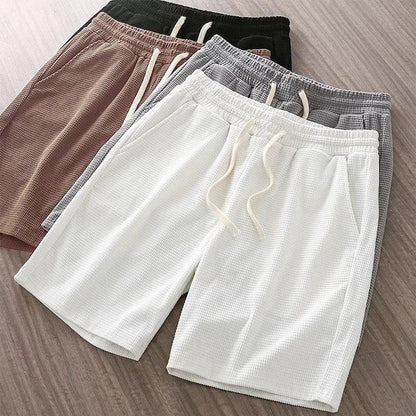 Shorts Herre – Waffle Knit Lounge Shorts med Snøre