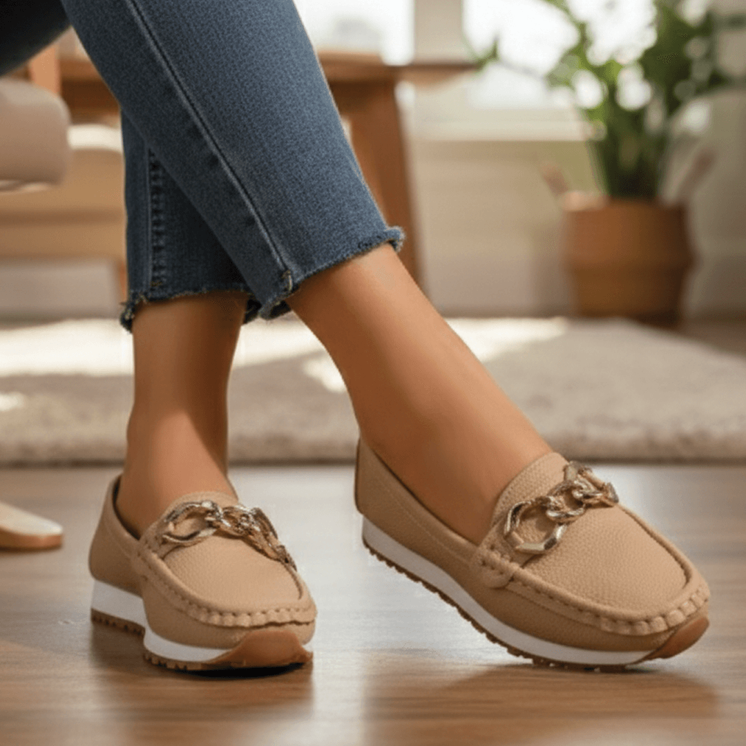 Loafers Dame – Slip-In Sko med Kædespænde