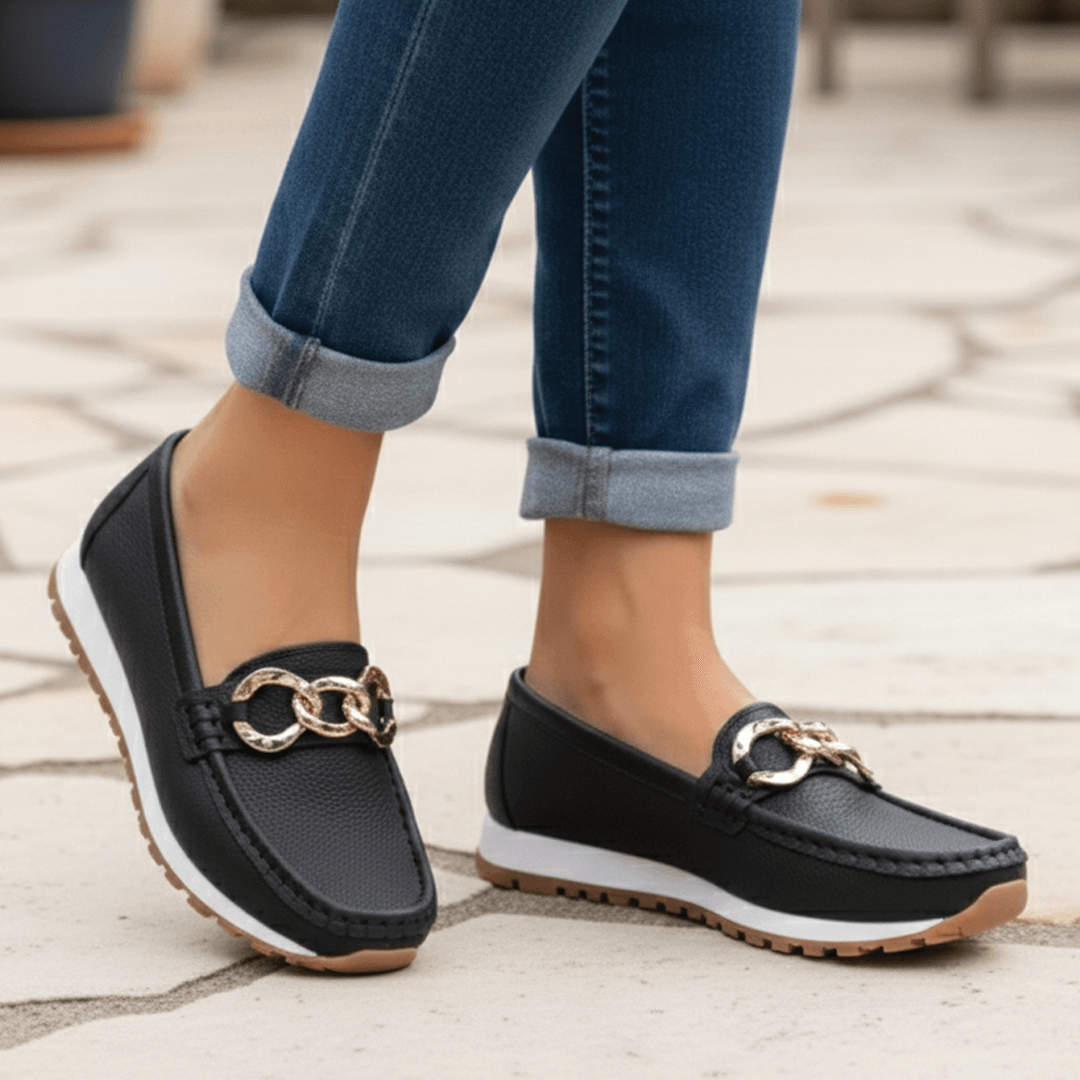 Loafers Dame – Slip-In Sko med Kædespænde