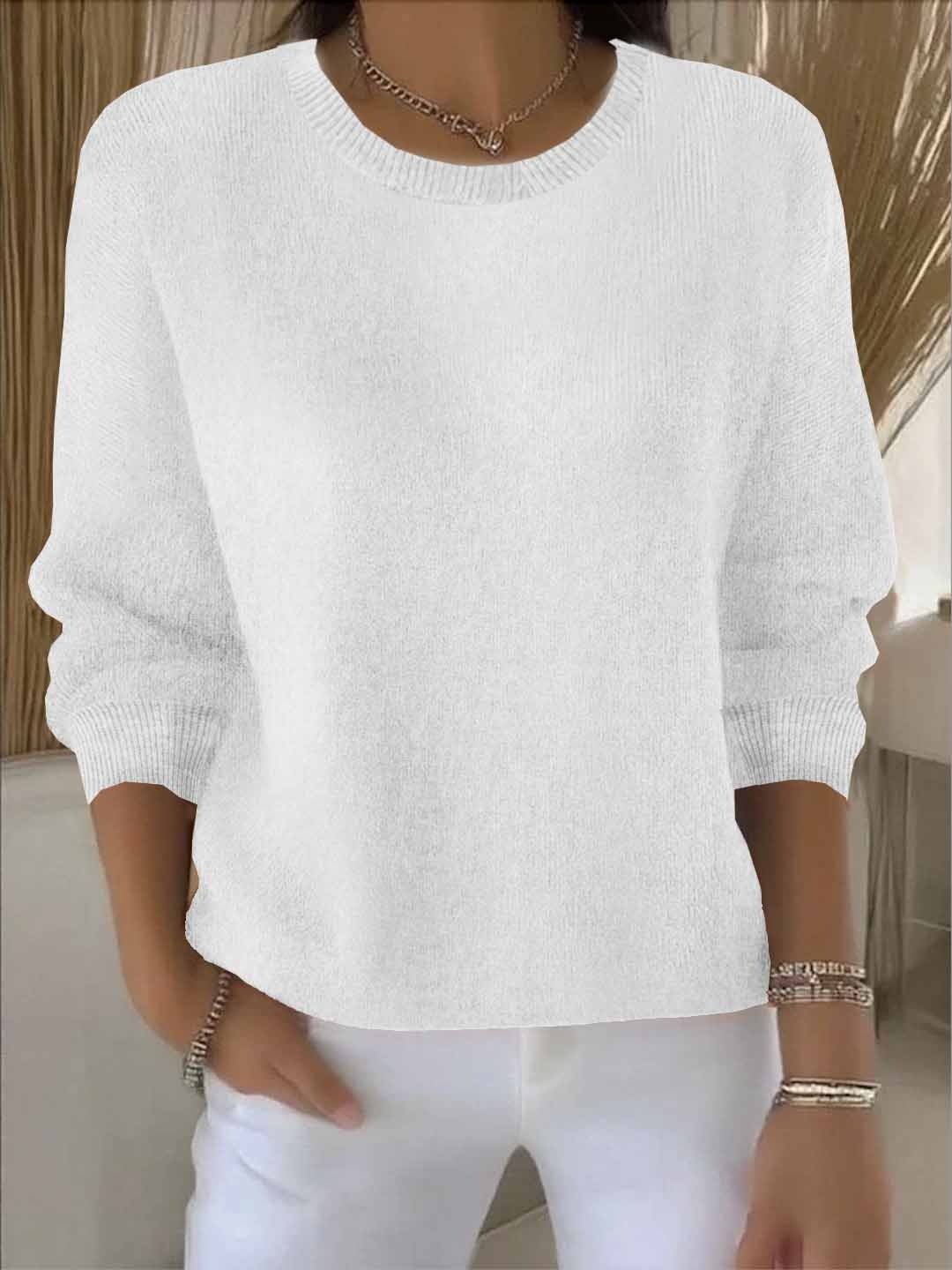 Striktrøje Dame – Afslappet Pullover til Hverdag