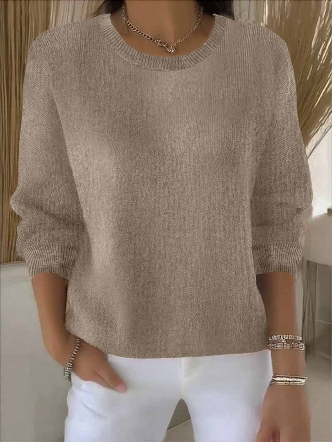 Striktrøje Dame – Afslappet Pullover til Hverdag