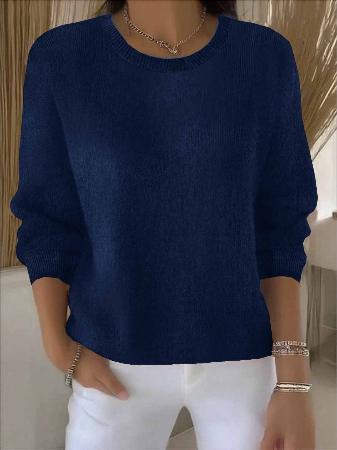 Striktrøje Dame – Afslappet Pullover til Hverdag