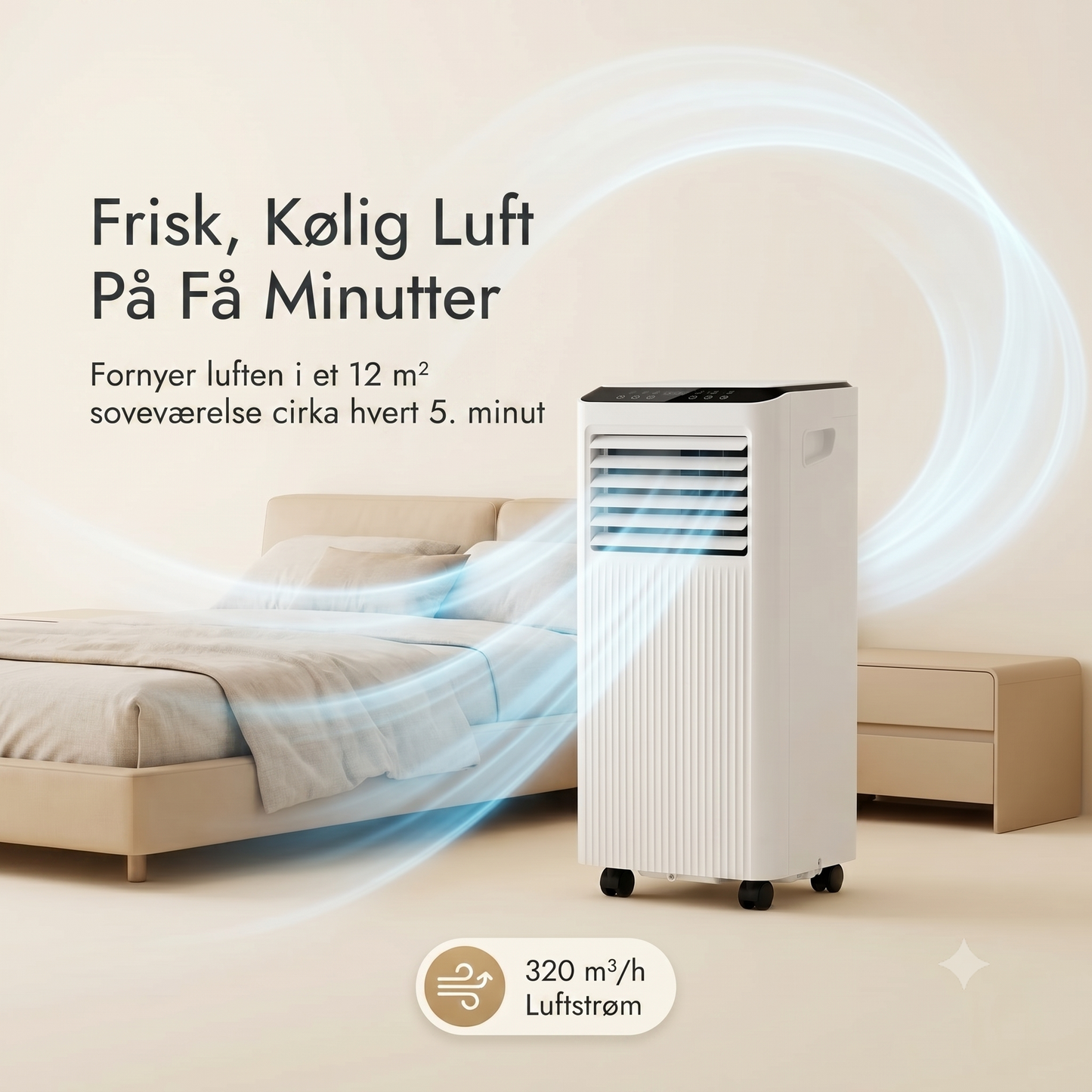 7000 BTU portable air conditioner, dehumidifier, and fan