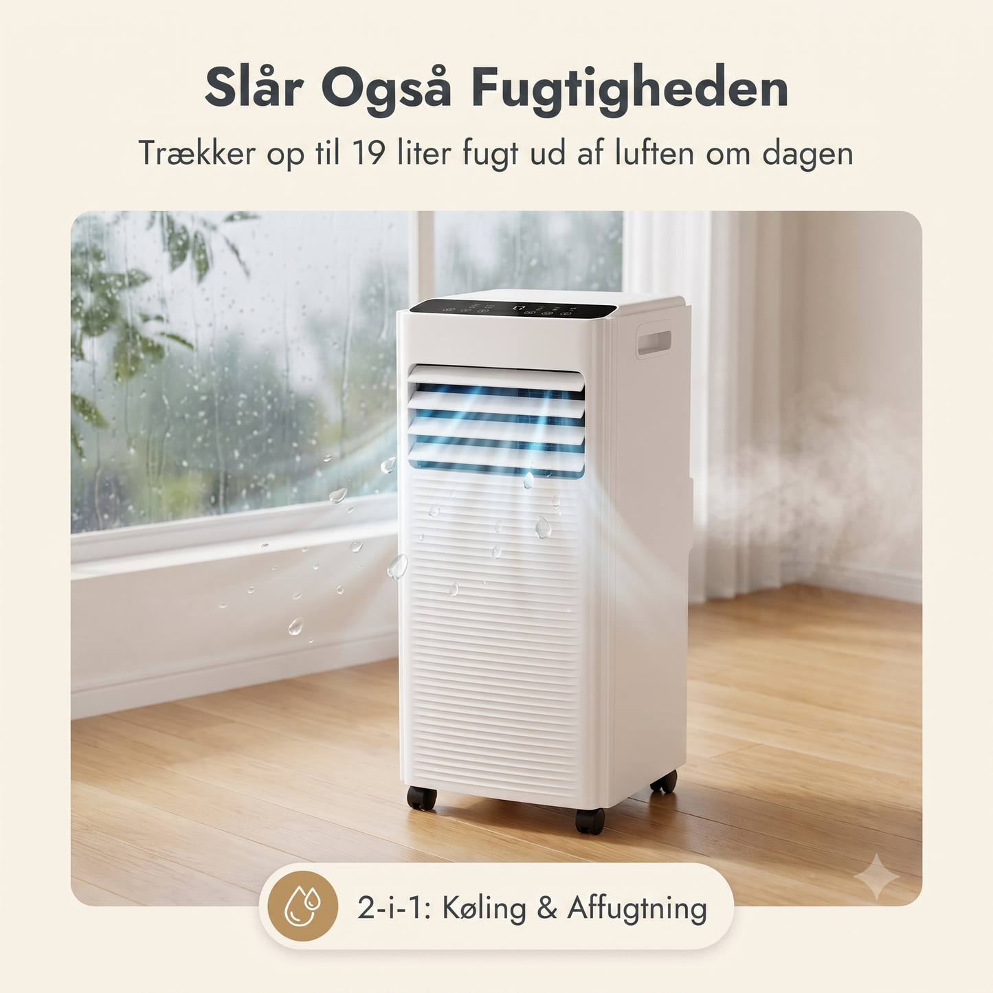 7000 BTU portable air conditioner, dehumidifier, and fan
