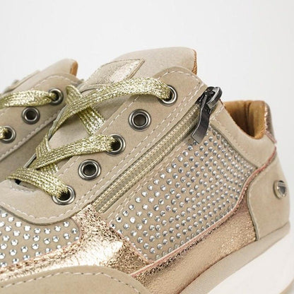 Glitrende Platform Sneakers Dame – Sneakers med Snøre