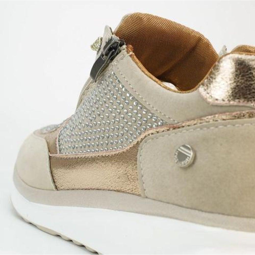 Glitrende Platform Sneakers Dame – Sneakers med Snøre