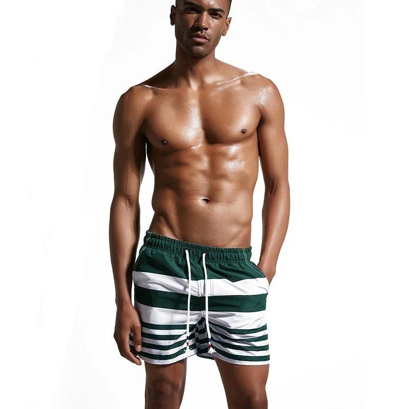 Badeshorts Herre – Farverige Badebukser med Colorblock Design
