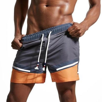 Badeshorts Herre – Farverige Badebukser med Colorblock Design