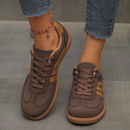 Sneakers Dame – Casual Sko med Snørebånd og Gummisål