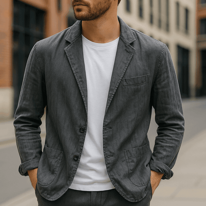 Hør Blazer Herre – Let Sommer Blazer til Casual Look