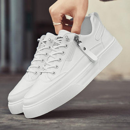 Sneakers Herre – Stilrene Sko med Side Lynlås og Snørebånd