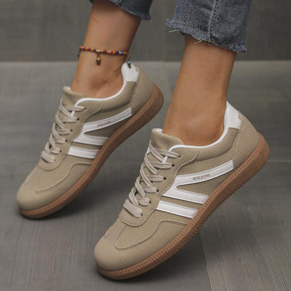 Sneakers Dame – Casual Sko med Snørebånd og Gummisål