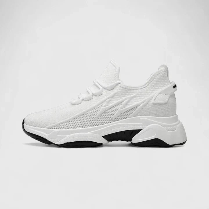 Sneakers Dame – Hverdagssko med polstret sål til hverdag, arbejde og rejse i Hvid og Sort – Selene