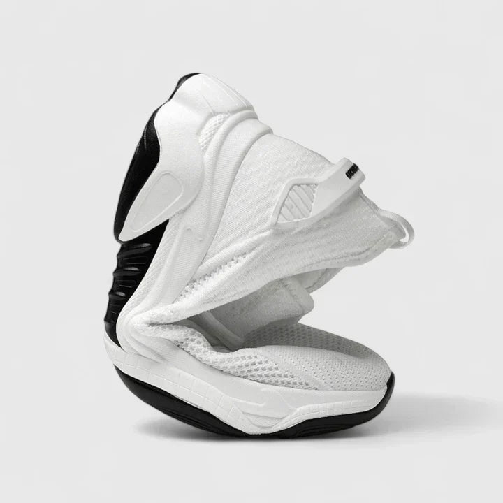 Sneakers Dame – Hverdagssko med polstret sål til hverdag, arbejde og rejse i Hvid og Sort – Selene