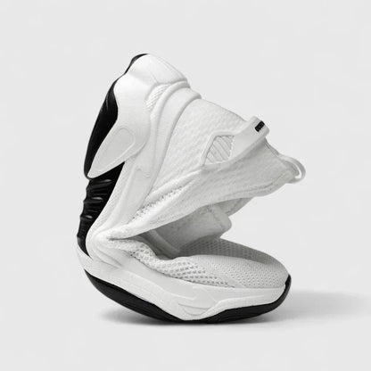Sneakers Dame – Hverdagssko med polstret sål til hverdag, arbejde og rejse i Hvid og Sort – Selene