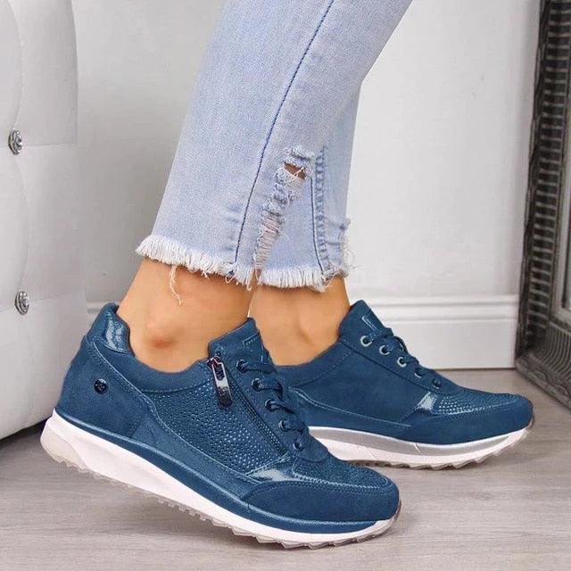 Sophia | Afslappede Dame Sneakers med Sidelyn