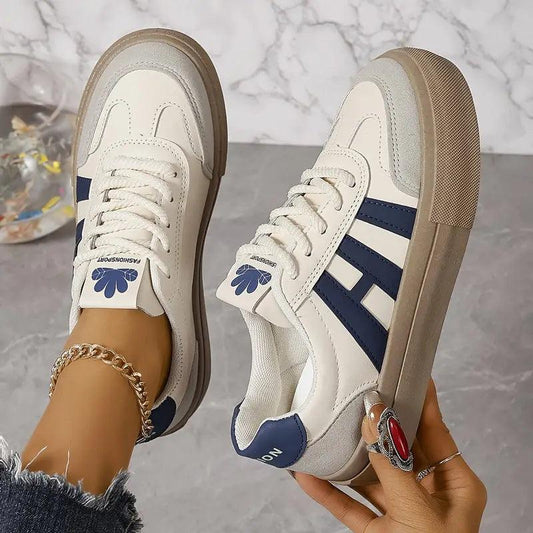 Sneakers Dame – Platform Sko med Snørebånd og Retro Design