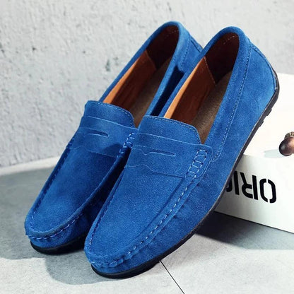 Loafers Herre – Klassiske Penny Loafers i Ruskindslook