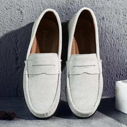 Loafers Herre – Klassiske Penny Loafers i Ruskindslook