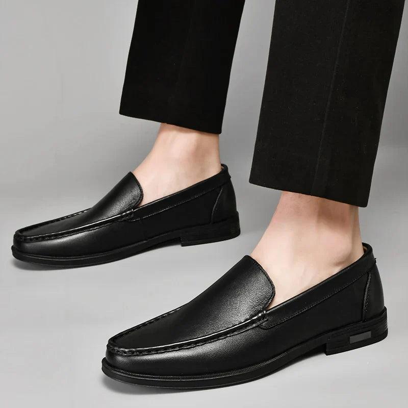 Loafers Herre – Klassiske Sko i Læderlook med Moc-Toe
