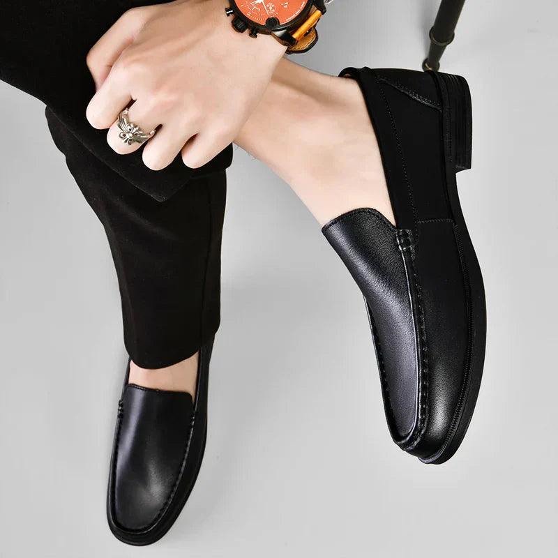 Loafers Herre – Klassiske Sko i Læderlook med Moc-Toe