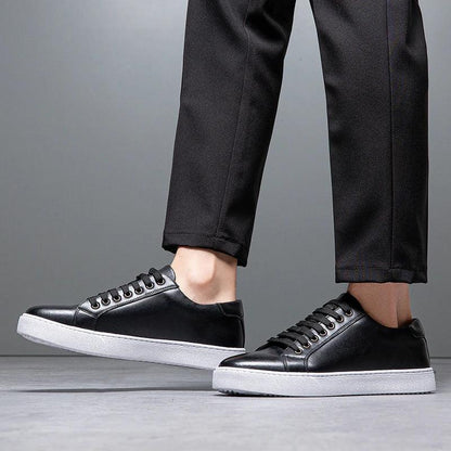 Sneakers Herre – Pæne Lace-Up Sko i Læderlook