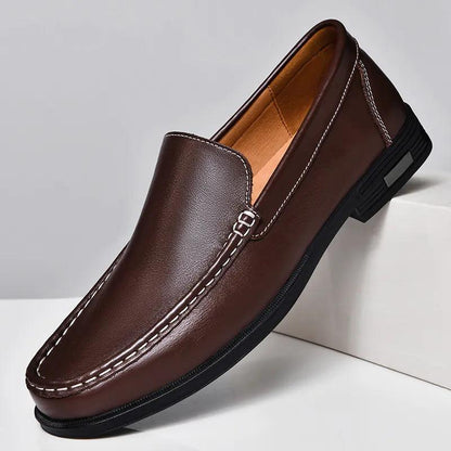 Loafers Herre – Klassiske Sko i Læderlook med Moc-Toe