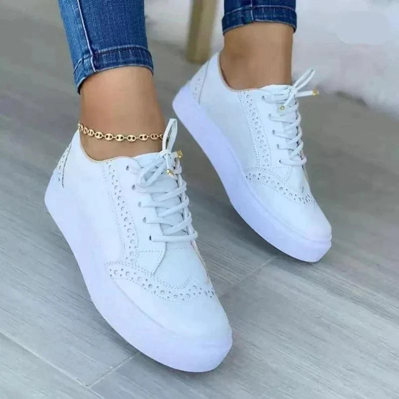 Platform Sneakers Dame – Trendy Sneakers med Snøre