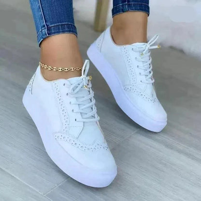 Platform Sneakers Dame – Trendy Sneakers med Snøre