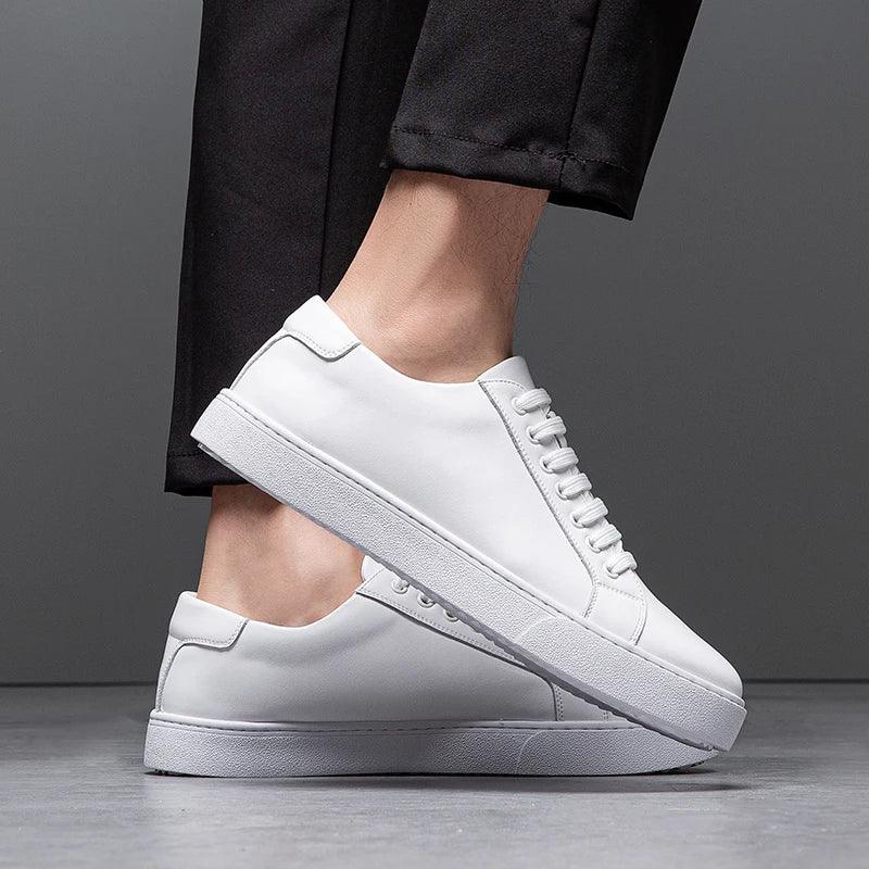 Sneakers Herre – Pæne Lace-Up Sko i Læderlook
